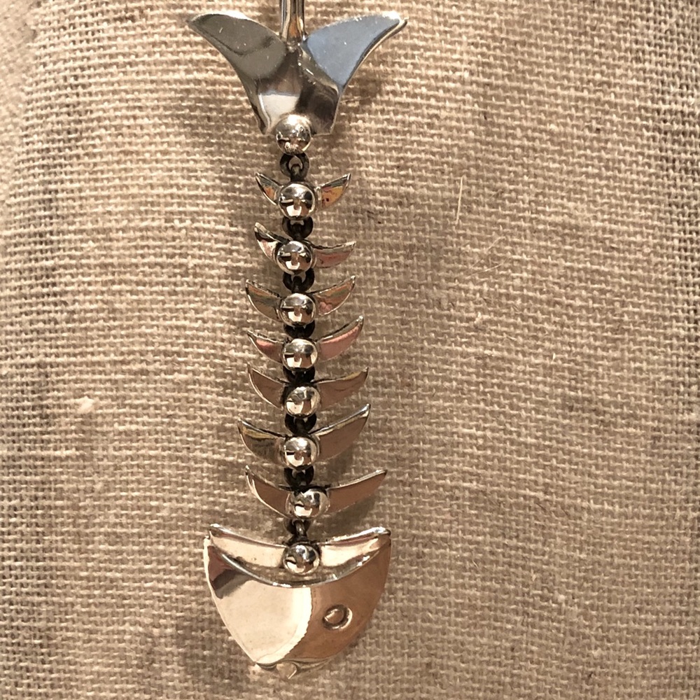 Sterling silver fish necklace